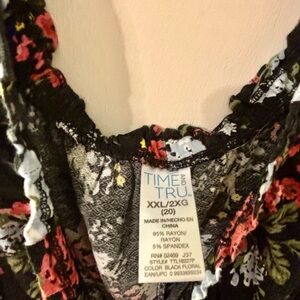 $12 Time & Tru Black and Floral Blouse(Pre-loved)